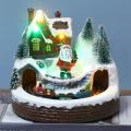 Santa Claus Glowing Music Ornaments Christmas Tree Revolving A