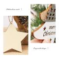 Christmas Pendant, Wooden Christmas Star Pattern Hanging Ornaments