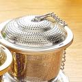 Loose Leaf Tea Infuser (set Of 2) with Tea Scoop and Drip Tray Gold