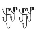 2pcs Wrought Iron Wall Clothes Hanger Hook Home Decoration B