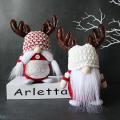 Christmas Faceless Doll Ornaments Antlers Old Man Doll White A