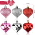 24 Pieces Glitter Hanging Heart-shaped Valentine's Day Decoration