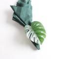 Monstera Napkin Rings Set Of 10, Faux Palm Tree, for Table Setting