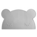 Kids Silicone Bear Placemat Waterproof Non Slip Portable Travel(gray)