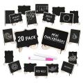 Mini Chalkboard Sign 20 Pack Food Labels for Party Buffet, Wooden