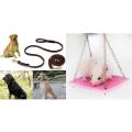 Hamster Toys Swing Hanging Gadget Wooden Cage Amuse Mouse Pink