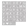 46-piece Letter Template Symbol Digital Craft Template,reusable A