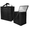 2 Pack Insulated Reusable Grocery Bag Delivery Bag with Dual Zipper