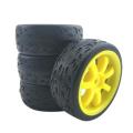 4pcs 12mm Hex 66mm Rc Car Rubber Tires Wheel Rim for 1/10 Model F