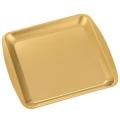 Dinner Plate 304 Stainless Steel Rectangular Plate Barbecue Plate, F