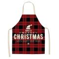Linen Merry Christmas Apron for Home Kitchen Antifouling Apron F