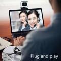 2k Webcam with Ring Light Usb Plug-and-play Video Conferencing Webcam