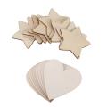 10 X Wooden Star Shapes, Plain Wood Craft Tags with Hole (10cm)