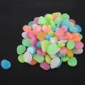 100pcs Glow In The Dark Stones Pebbles Fish Tank Walk Decor,colorful