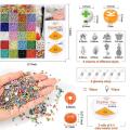 10500pcs 3mm 20 Colors Glass Seed Beads for Bracelet Jewelry Making