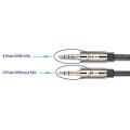 Unnlink 3/4 Pole Trrs 3.5mm Jack Extension Aux Audio Cord Cable