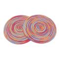 Braided Colorful Round Mats for Kitchen Dining Table Runner Set Of 12