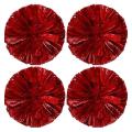 4 Pack Pom Poms Cheerleading Cheerleader Pom Poms for Cheering Red