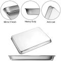 Baking Sheet Pans Stainless Steel Heavy Rectangle Tray, 3 Piece/set