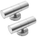 2x Stainless Steel Led Wall Porch Lights 2 X 5w Wall Light Warm Light