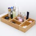 5pcs/set Makeup Organizer Bamboo Drawer Set for Office Home Kitchen