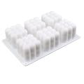 3d Bubble Candle Mold - 6 Cavity Cube Mold for Candles Soap Making