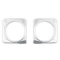Car Dashboard Frame Cover Stickes Abs for Suzuki Jimny Silver 2 Pack