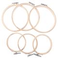Embroidery Hoops for Cross Stitch (6 Pack) Round Bamboo Hoop Kit