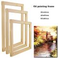 Natural Modern Wood Frame Photo Frame Canvas Oil Painting -40x50cm