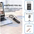 3 In 1 Computer Speakers with Microphone & Hubs for Video Conference
