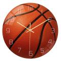 Basketball Acrylic Silent Wall Clock Bedroom Living Room Alarm Clock