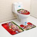 3 Pcs Bathroom Rug Mats Set with Contour Mat Toilet Lid Cover