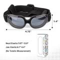 Pet Dog Uv Goggles Waterproof Protection Sun Glasses--bright Black