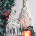 Macrame Tapestry Woven Christmas Tree Hanging Pendant Wall Decoration