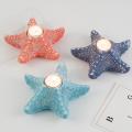 Resin Starfish Candlestick Cup Soft Crafts Decoration, C