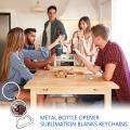 Metal Bottle Opener Heat Transfer Sublimation Keychains