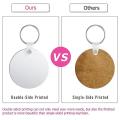 160pcs Blank Mdf Thermal Transfer Board Sublimation Keyring Keychain