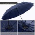 12 Ribs Travel Umbrella with Ptfe Canopy, Lengthened Handle (blue)
