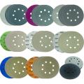 32pcs 8 Hole Sandpaper Sanding Discs Hook and Loop with Interface Pad