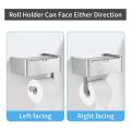 Toilet Paper Holder with Flushable Wipes Dispenser Silver