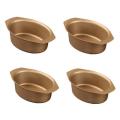 4pcs Oval Shape Non-stick Baking Tray Cake Moulds Bread Loaf Mold