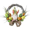 Easter Rabbit Gnome Wreath Decor for Front Door Wall Home Decoration
