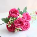 Artificial Flowers Peony Room Decor New Year's Decor 2pcs White