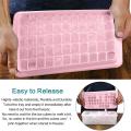 Ice Cube Tray with Lid and Storage Bin, 55 Ice Tray, Scoop Pink