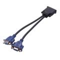 Dms-59 Pin to 2 Dual Vga 15 Pin Female Splitter Adapter Cable