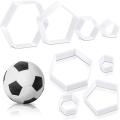 Football Pattern Cookie Cutters Hexagon Cutter for Diy Cake Tools
