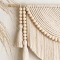 Macrame Wall Tapestry with Wood Beads and Tassels Home Decoration