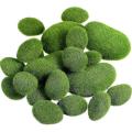 22 Pieces 2 Sizes Artificial Moss Rocks Green Moss Covered Stones