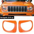 Orange Front Headlight Lamp Angry Eyes Cover for Jeep Renegade 2019+