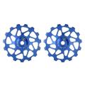 Lebycle 2x 7075 Mtb Bicycle Rear Derailleur Pulley Jockey Part,blue